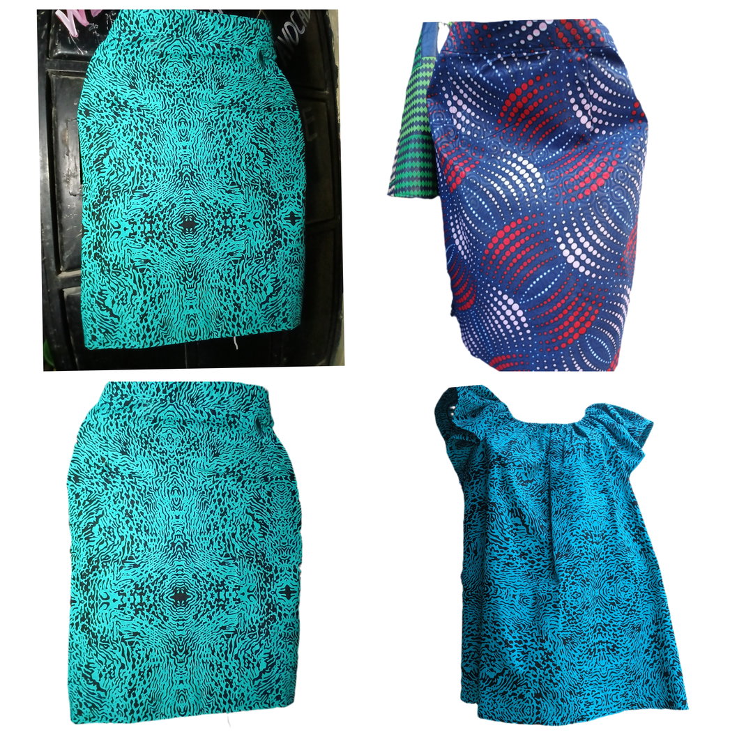 Ladies straight skirt (kitenge)