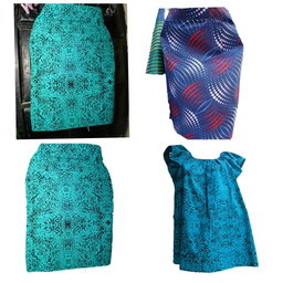 Ladies straight skirt (kitenge)
