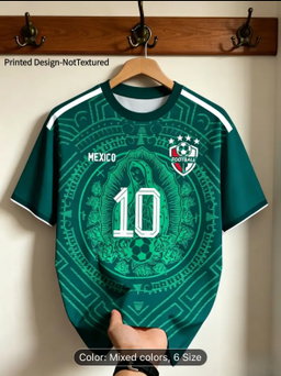 Print Design-Not Textured Mexican Number 10 Print Short Sleeve T-Shirt Men'S Casual Athletic Top Fashion Versatile Easy Daily Street Style Individual Gift for Men