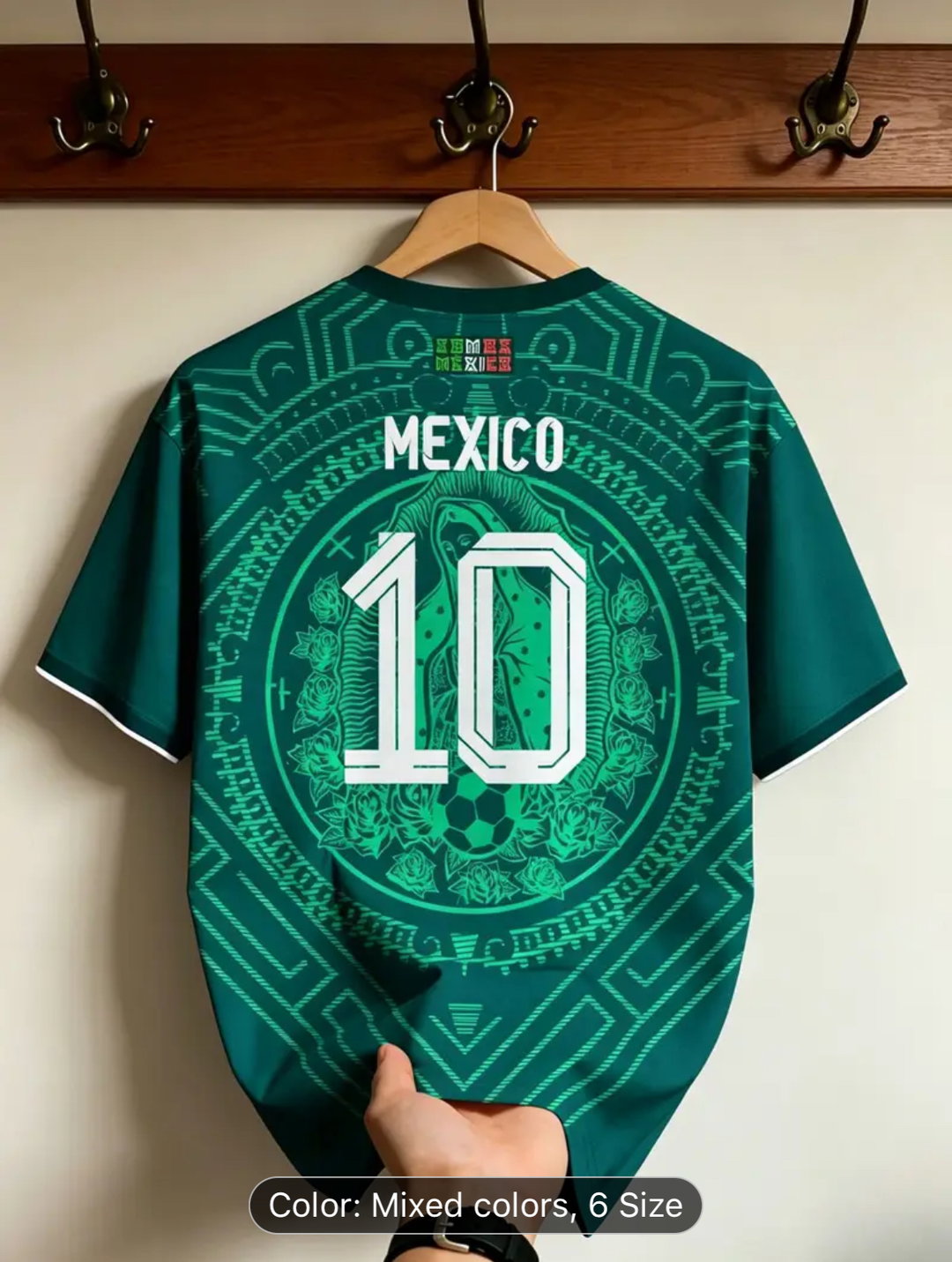 Print Design-Not Textured Mexican Number 10 Print Short Sleeve T-Shirt Men'S Casual Athletic Top Fashion Versatile Easy Daily Street Style Individual Gift for Men