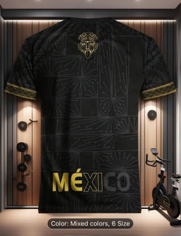 Mexican Men'S Soccer Training Breathable Athletic T-Shirt - Youth Round Neck Casual Fitness Top - Game Day Jersey - Lightweight Breathable Fabric - Trendy Versatile - Casual Wear - Men'S T-Shirt