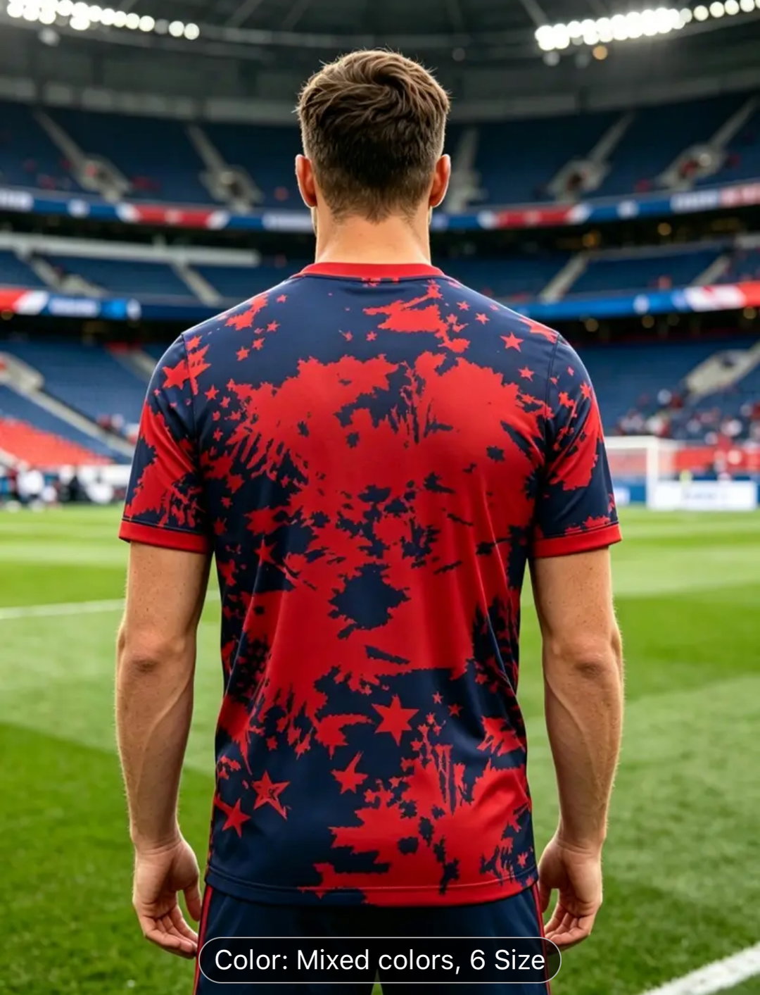 Men'S USA Soccer All Over Print T-Shirt, Patriotic Sports Tee