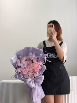 Sweet Lilac Kiss Soap Flower Bouquet 