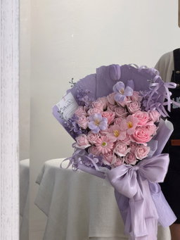 Sweet Lilac Kiss Soap Flower Bouquet 