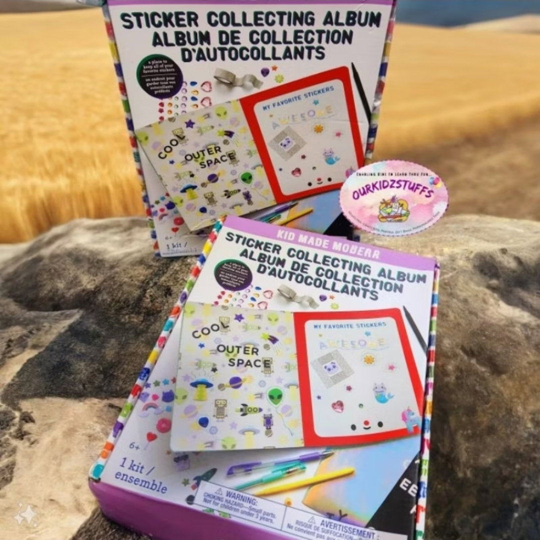 Kid Made Modern Sticker Collection Album Kit