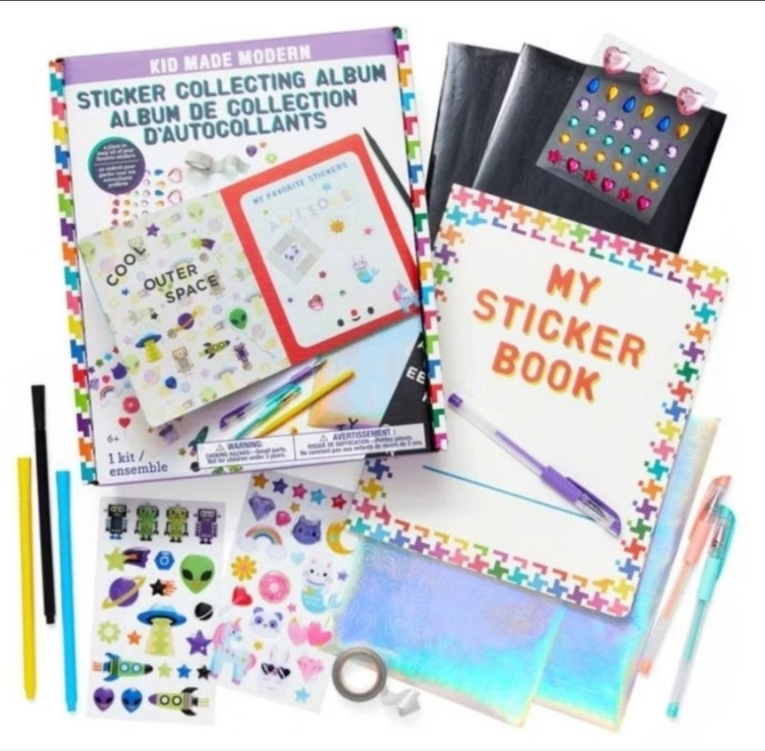 Kid Made Modern Sticker Collection Album Kit_4