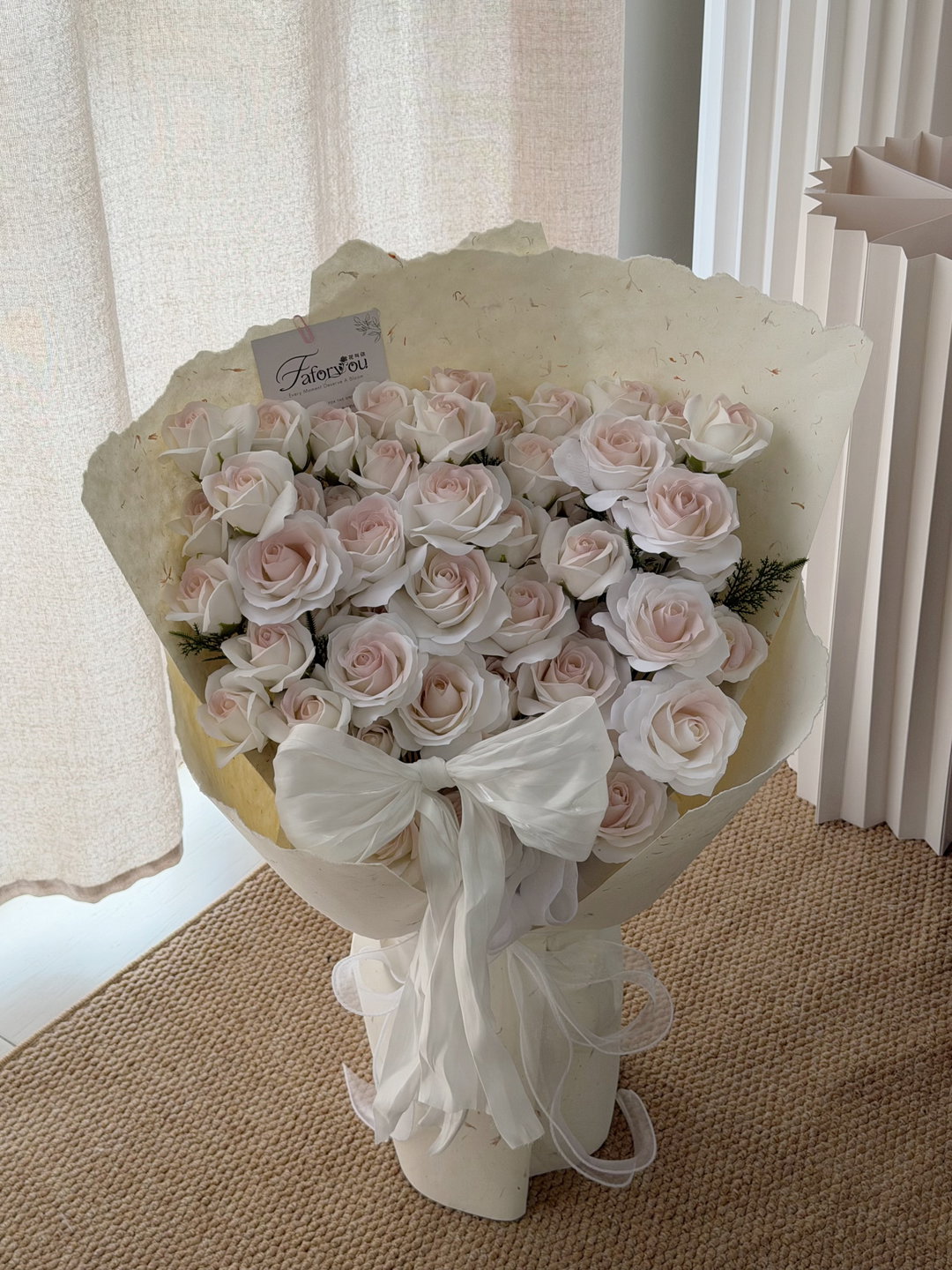 Vanilla Blush Soap Rose Bouquet