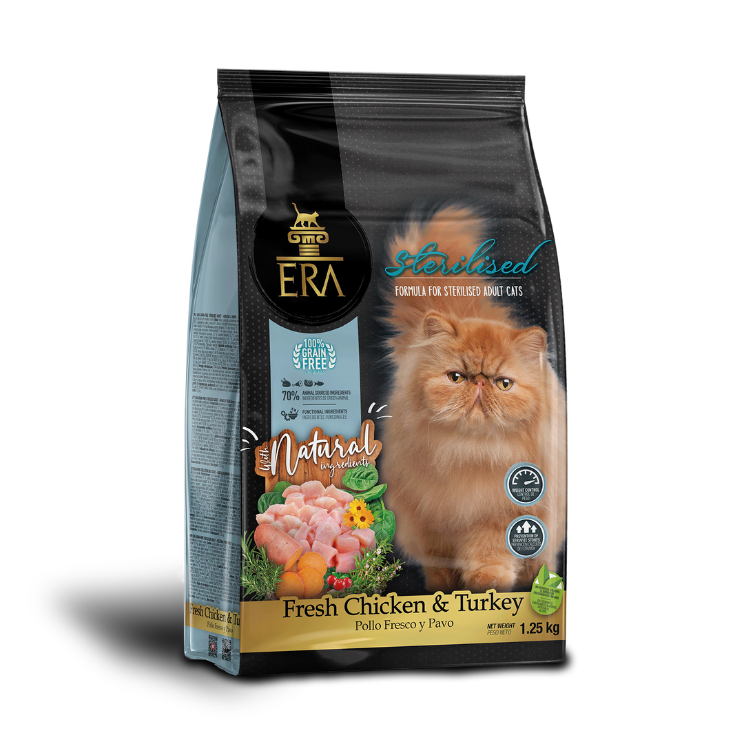 ERA Centurion Grain-Free  STERILISED ADULT.- Fresh Chicken & Turkey 