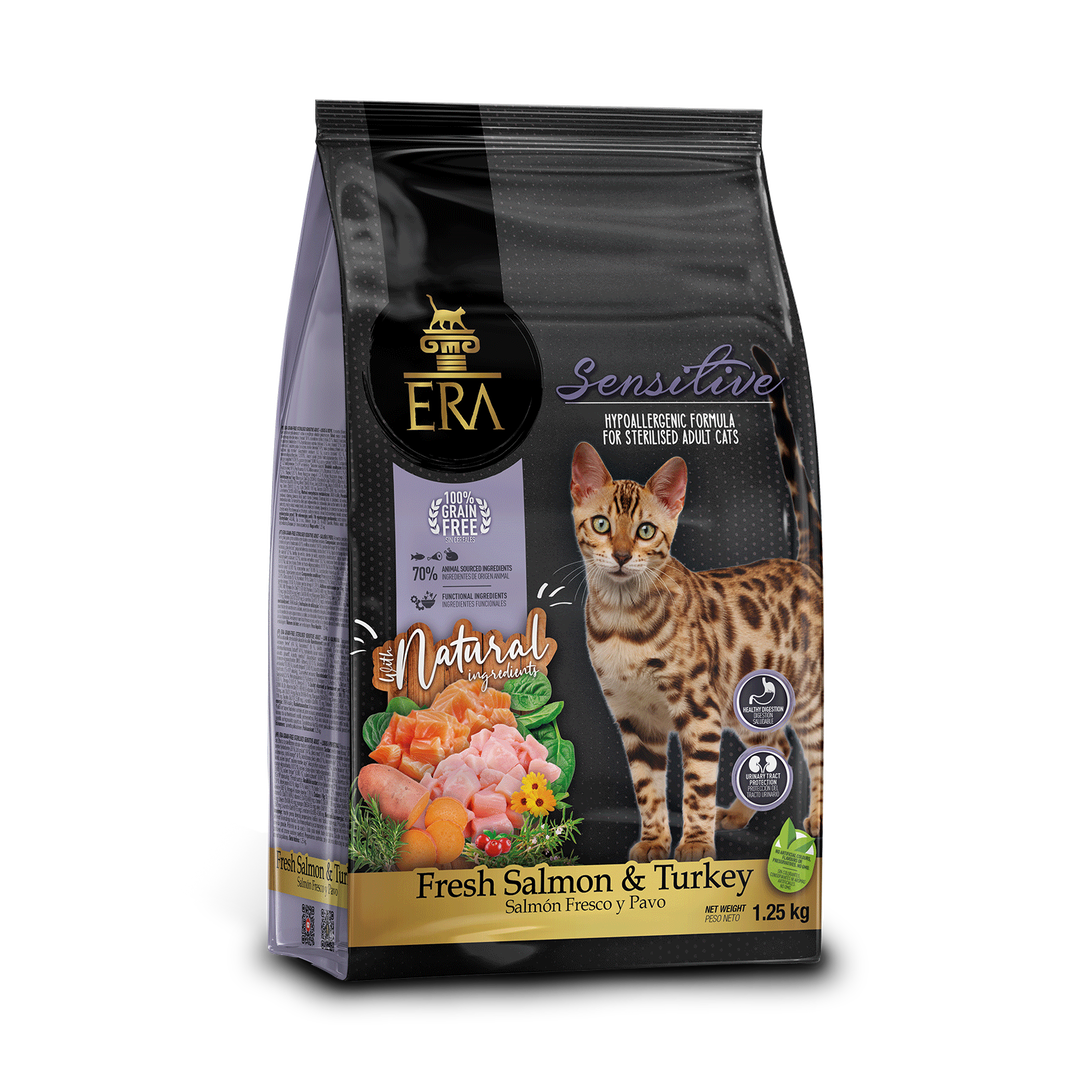 ERA Centurion Grain-Free  STERILISED SENSITIVE ADULT – Fresh Salmon & Turkey 