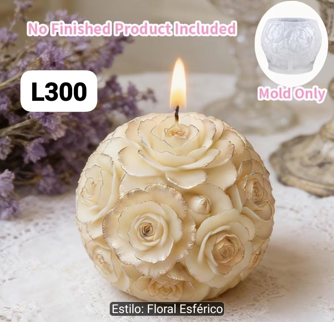 Molde esfera de rosas 