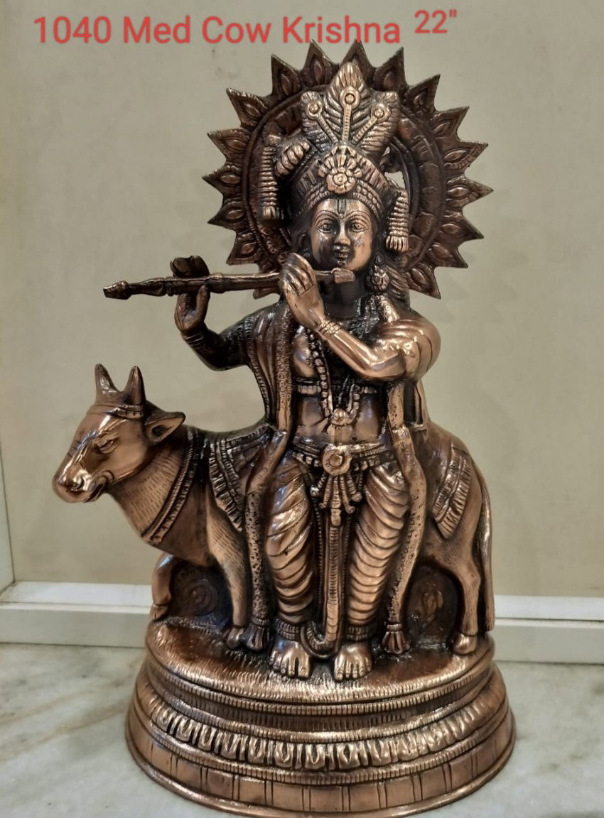 Sharu Space Cow Krishna Idol - 22''_0