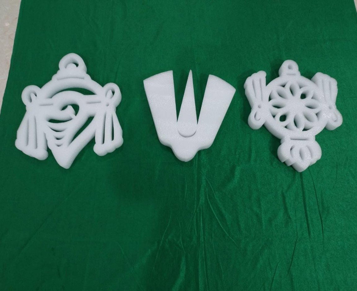 Sharu Space Foam Shanku Chakra Namam Set - 1ft Each_0