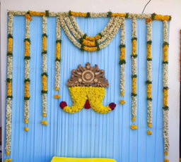 Sharu Space Skyblue Backdrop with Puligoru Backdrop Combo