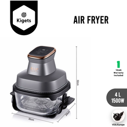 4L Digital Glass Air Fryer 