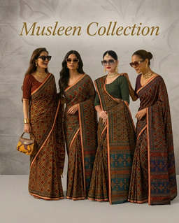 Premium muslin with blouse piece (pack of 10)