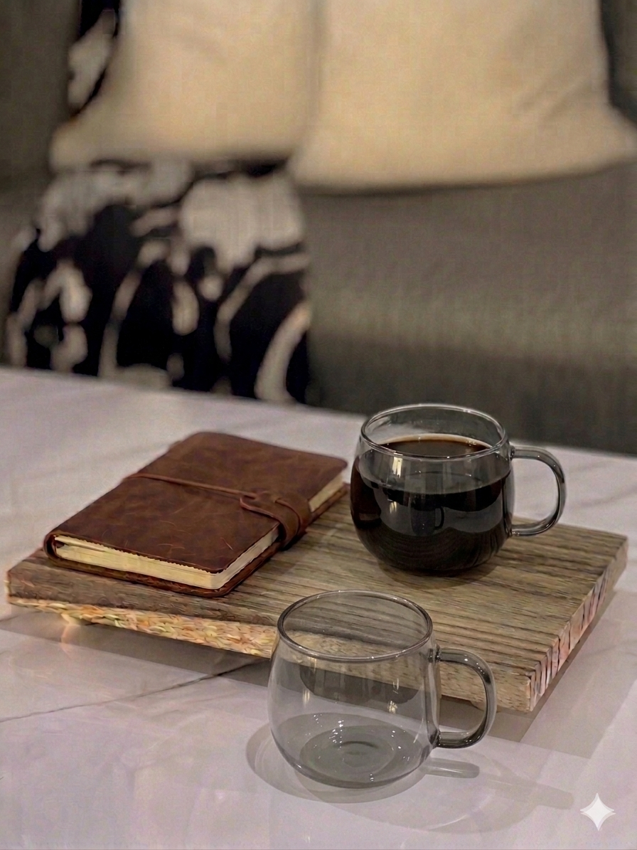 Taza de vidrio ahumado