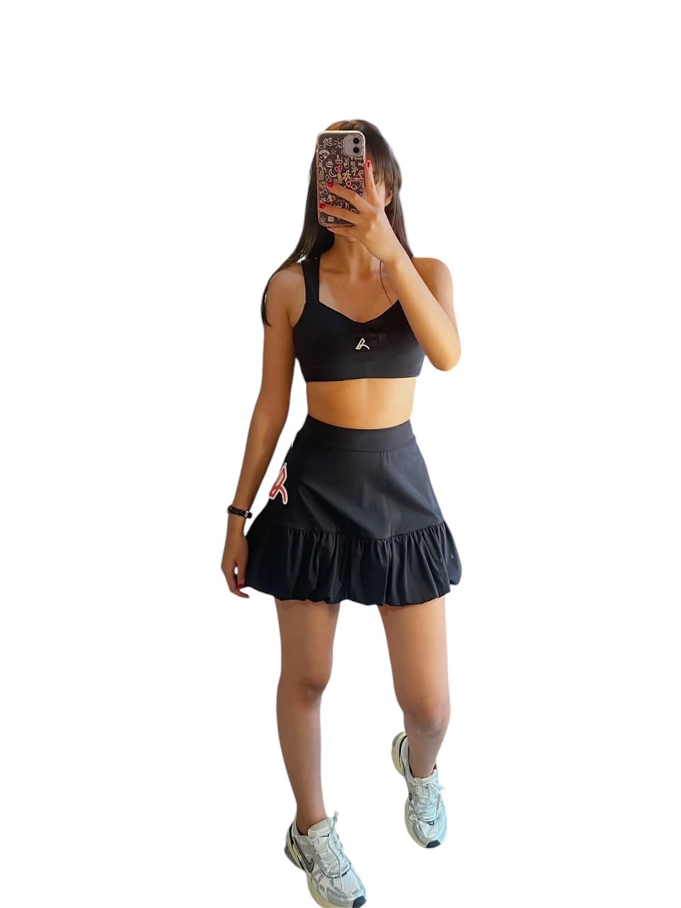 Top y falda negra