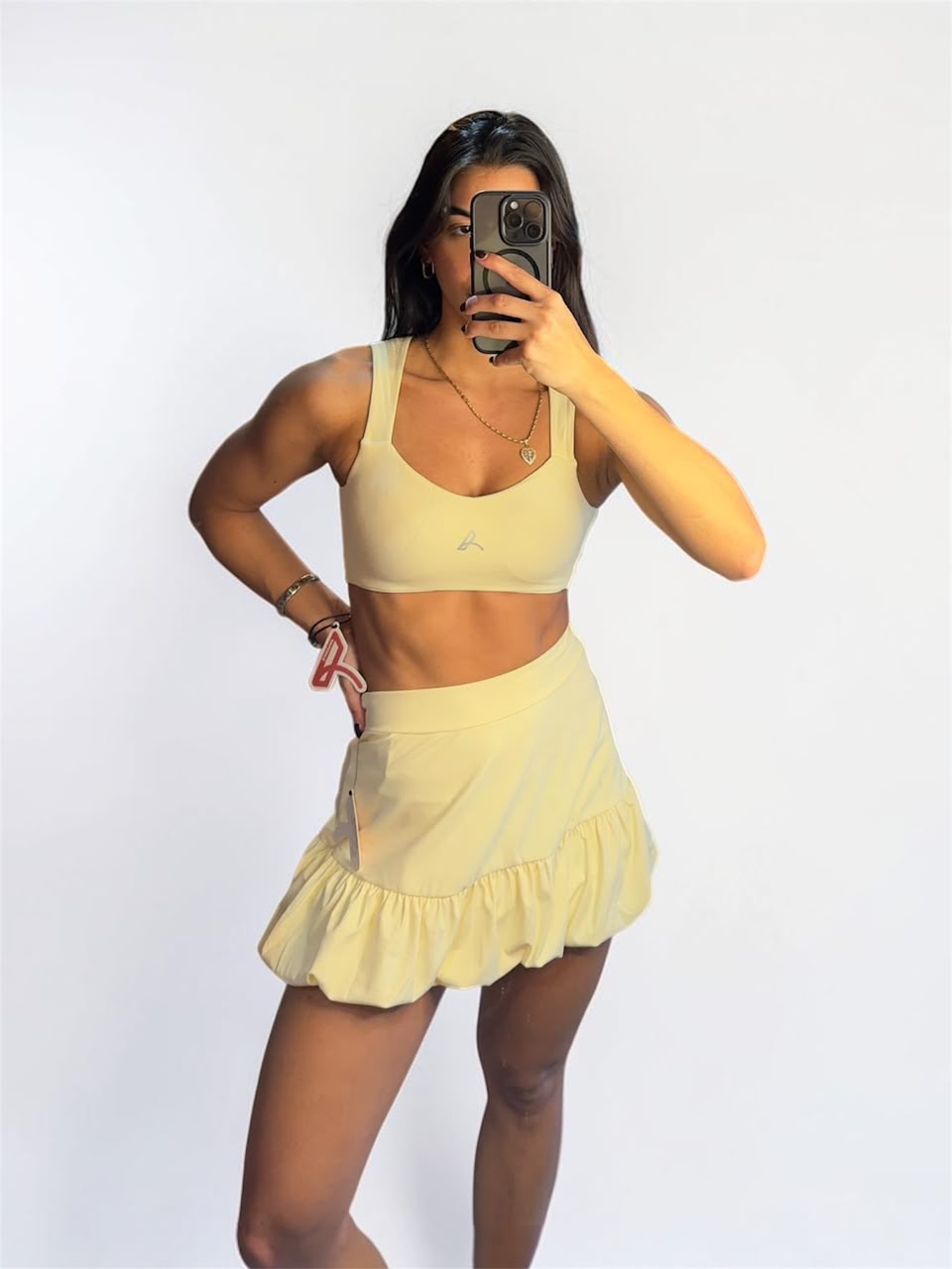 Falda butter yellow