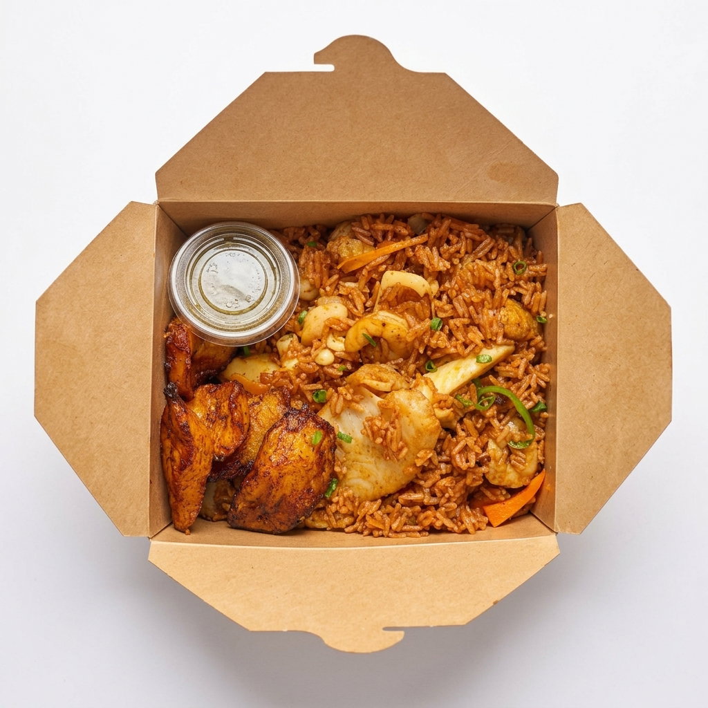 Seafood mix Jollof 
