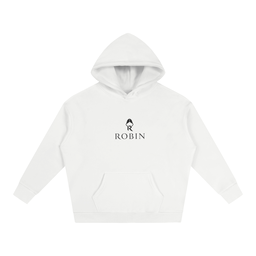 Robin Brand Oversize Fleeced Hoodie (White)