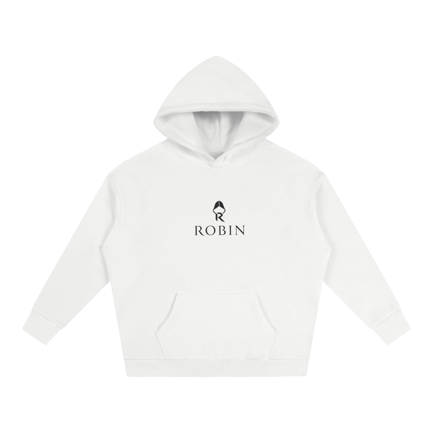 Robin Brand Oversize Fleeced Hoodie (White)