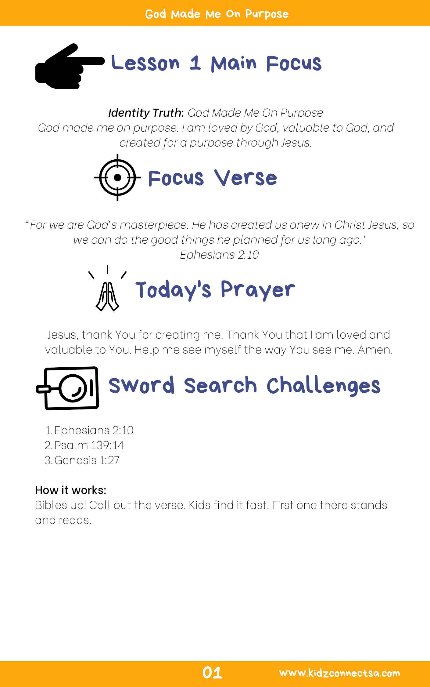 I Am God’s Masterpiece – 4 Week Children’s Ministry Curriculum_2
