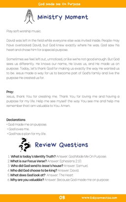 I Am God’s Masterpiece – 4 Week Children’s Ministry Curriculum