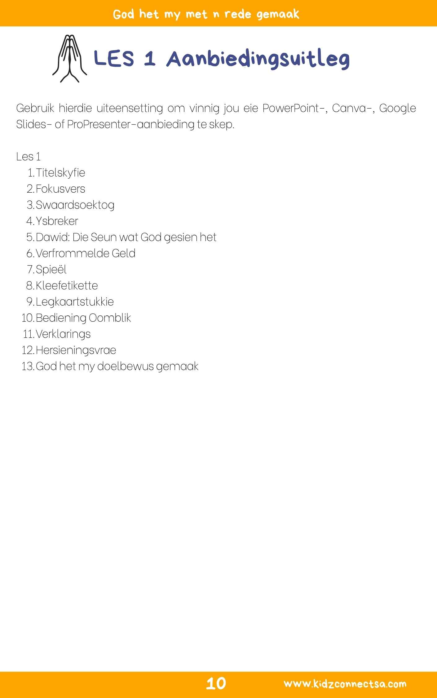 Ek is God se Meesterstuk – 4 Week Kinderkerk Reeks_11