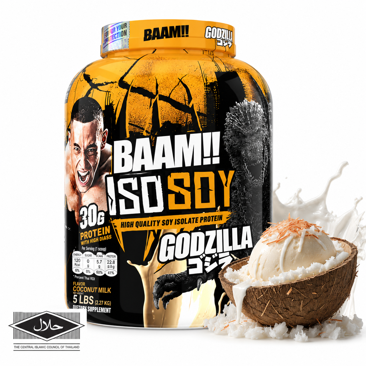 BAAM!!™ ISO-SOY Plant Protein Isolate (5lb / 2.3kg) | 30g Soy Isolate Protein • Vegan • Lactose-Free • Lab-Tested Premium Plant Protein_20