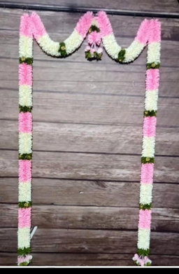Sharu Space Baby Pink & White Door Gajamala