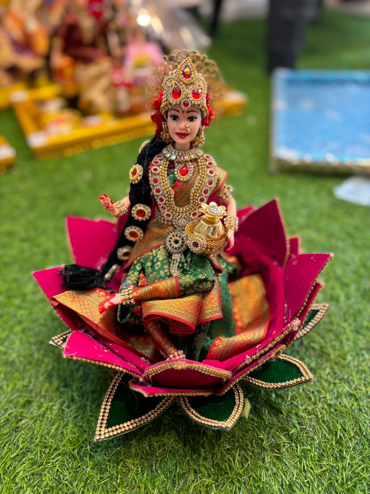 Sharu Space Ammavaru Doll with Lotus Tray_0