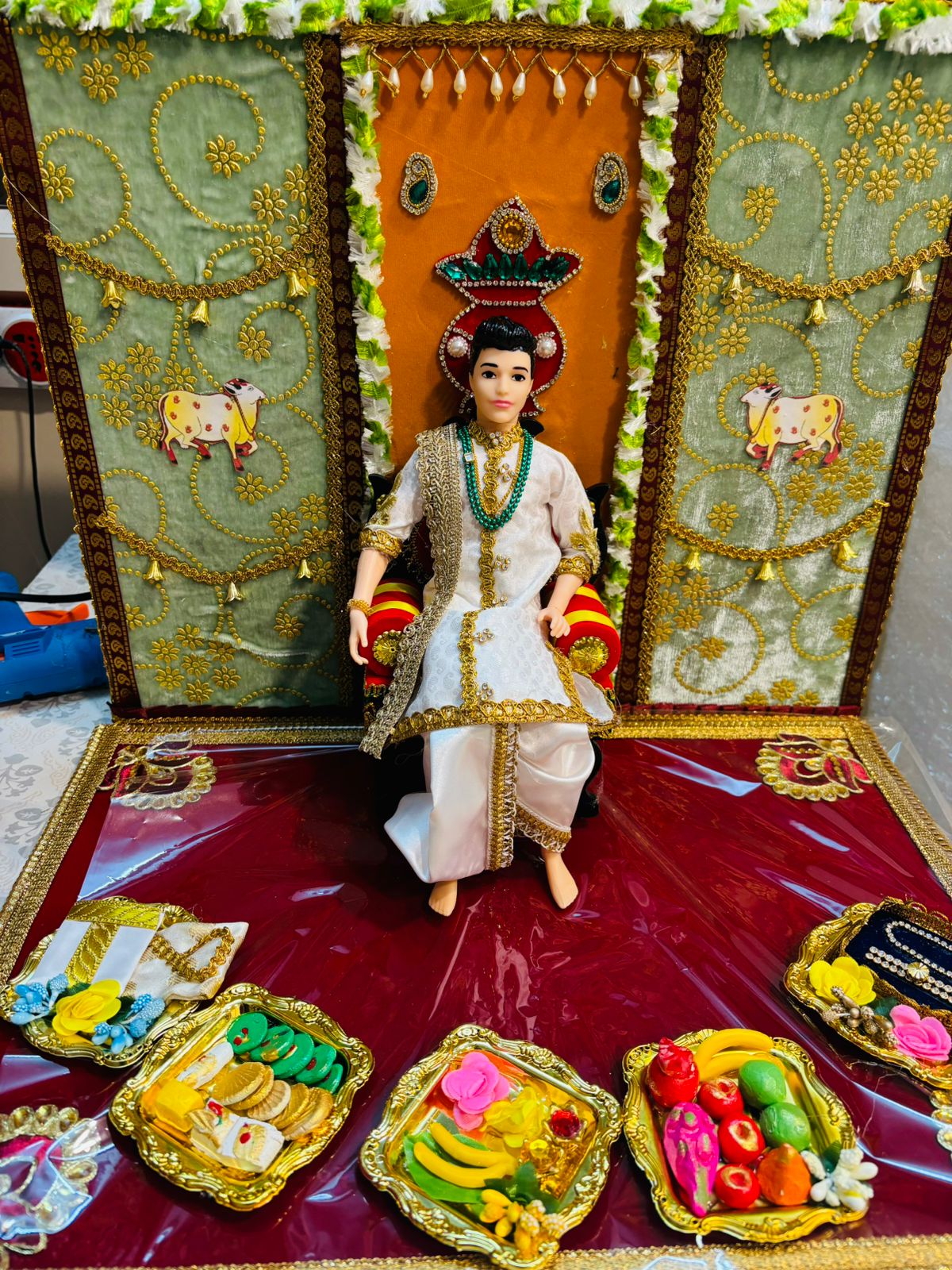 Sharu Space Premium Dhoti Ceremony Doll Set_0