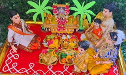Sharu Space House Warming Pooja Family Doll Set