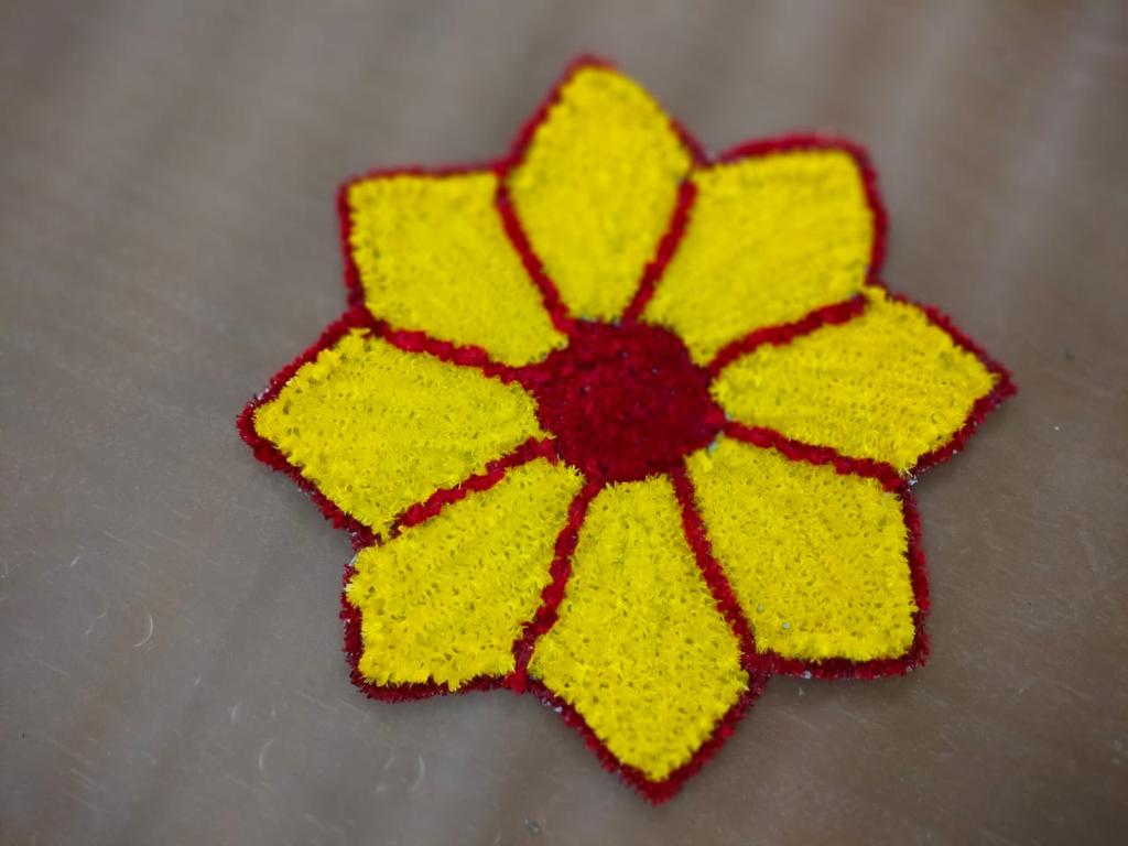 Sharu Space Mini Rangoli Mat Design 2 - 1.3ft_0