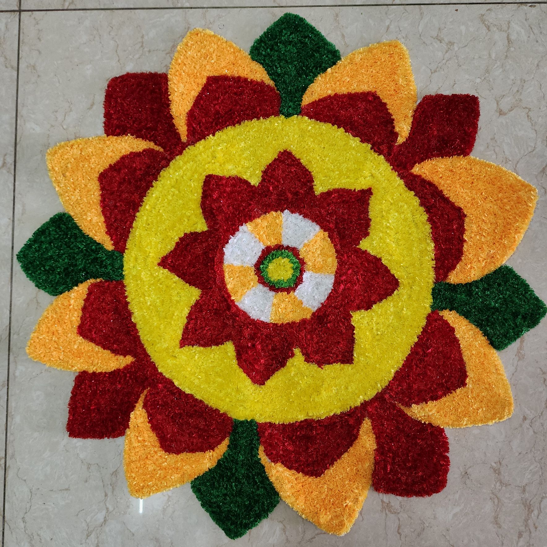 Sharu Space Canvas Rangoli Mat Design - 9_0
