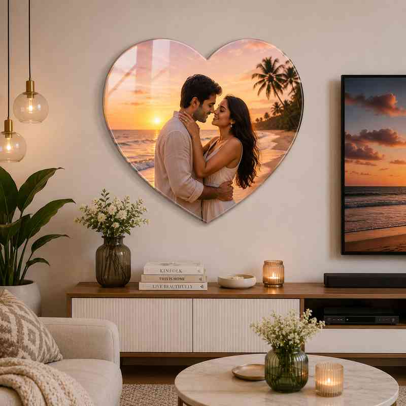 Love Heart Acrylic Wall Decor_0