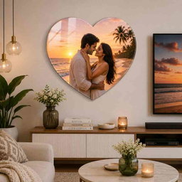 Love Heart Acrylic Wall Decor