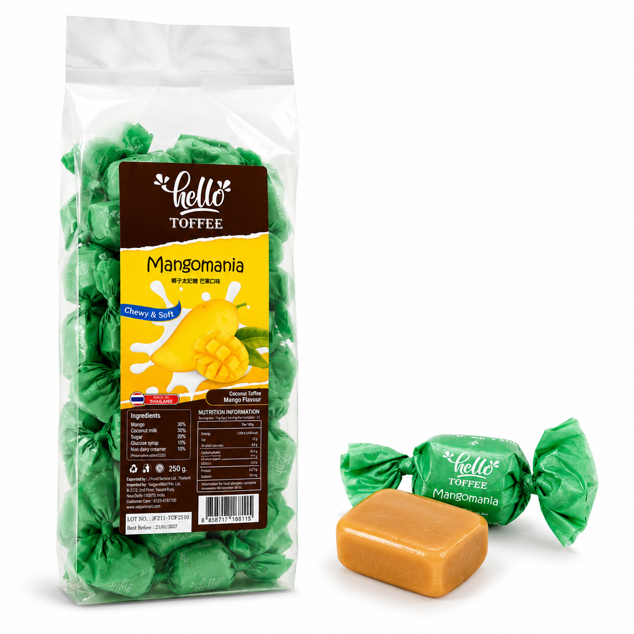 Hello Toffee Coconut Mango flavour 250g_0