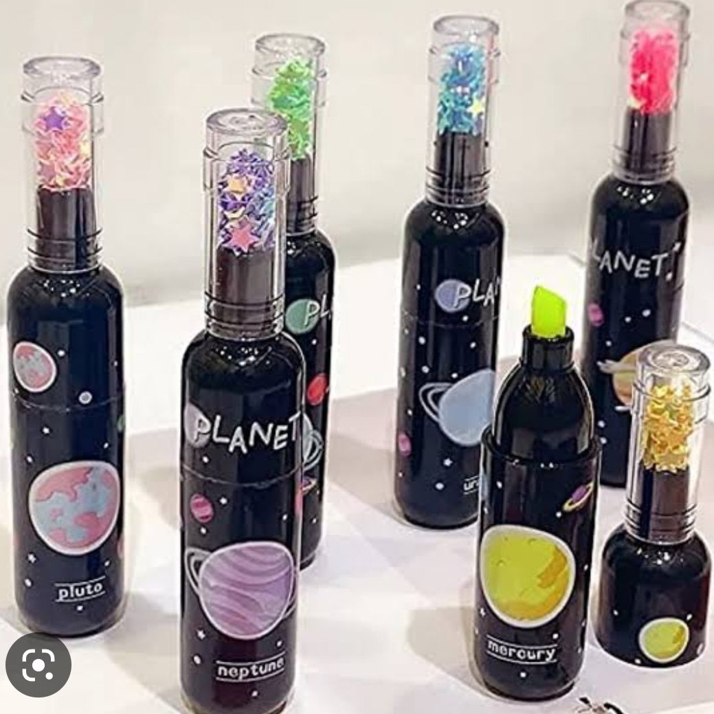 Space Themed Bottle Shaped Highlighters