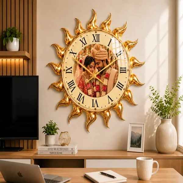 Radiant Sunburst Clock