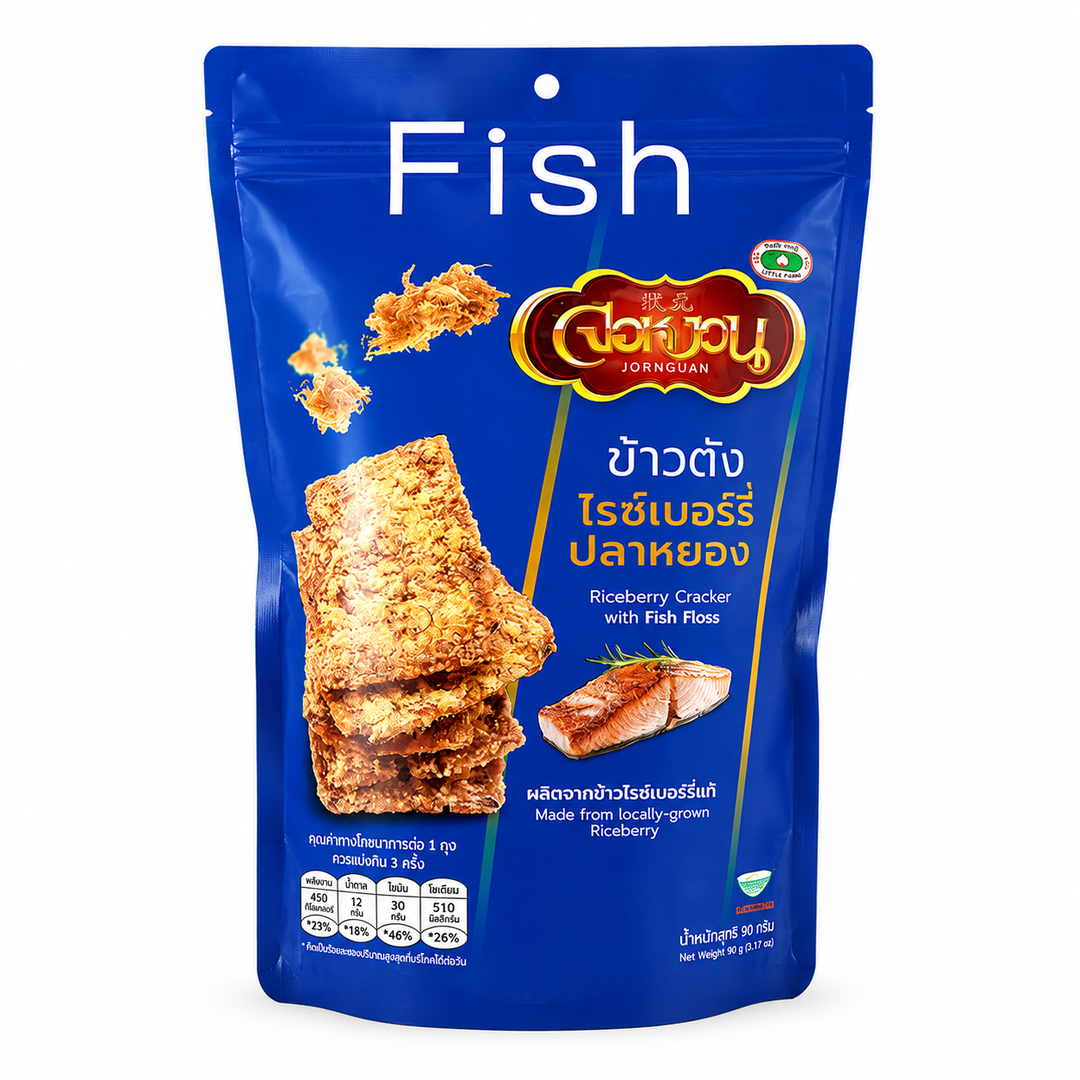 Jor Nguan Riceberry Cracker with Fish Floss 90g