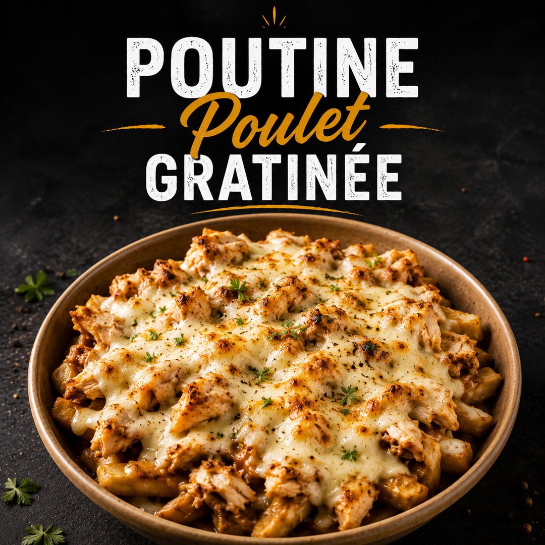 Poutine poulet gratine