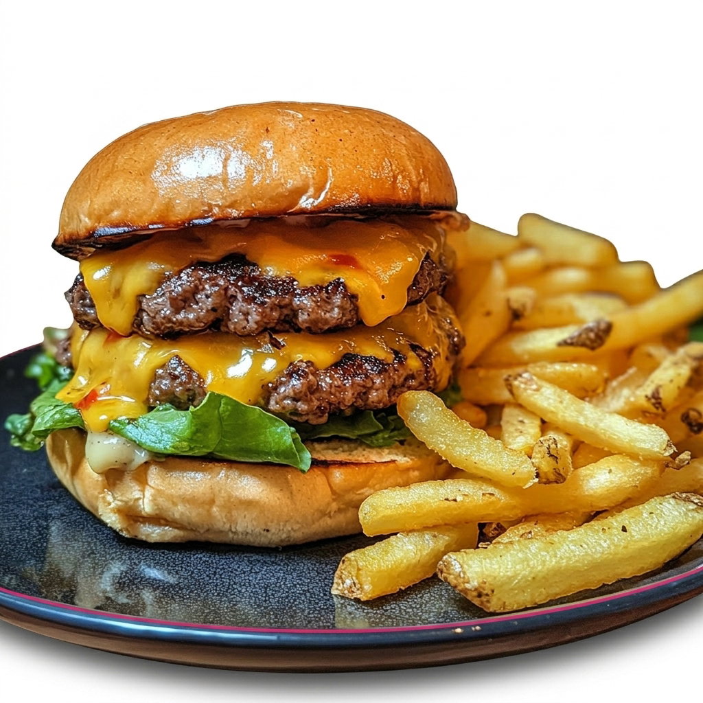 Double Burger+ frites _1