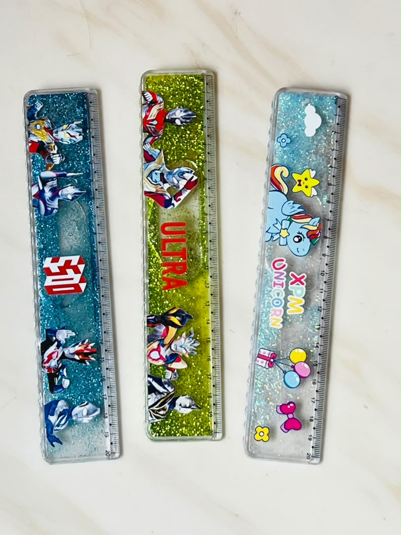 Glitter Liquid Rulers