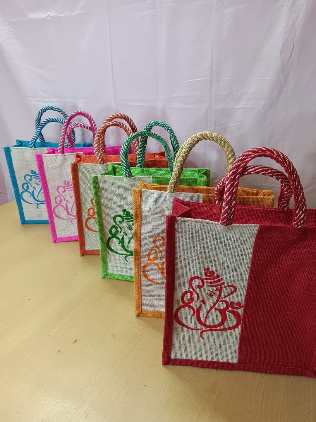Sharu Space Ganesh Print Jute Bag