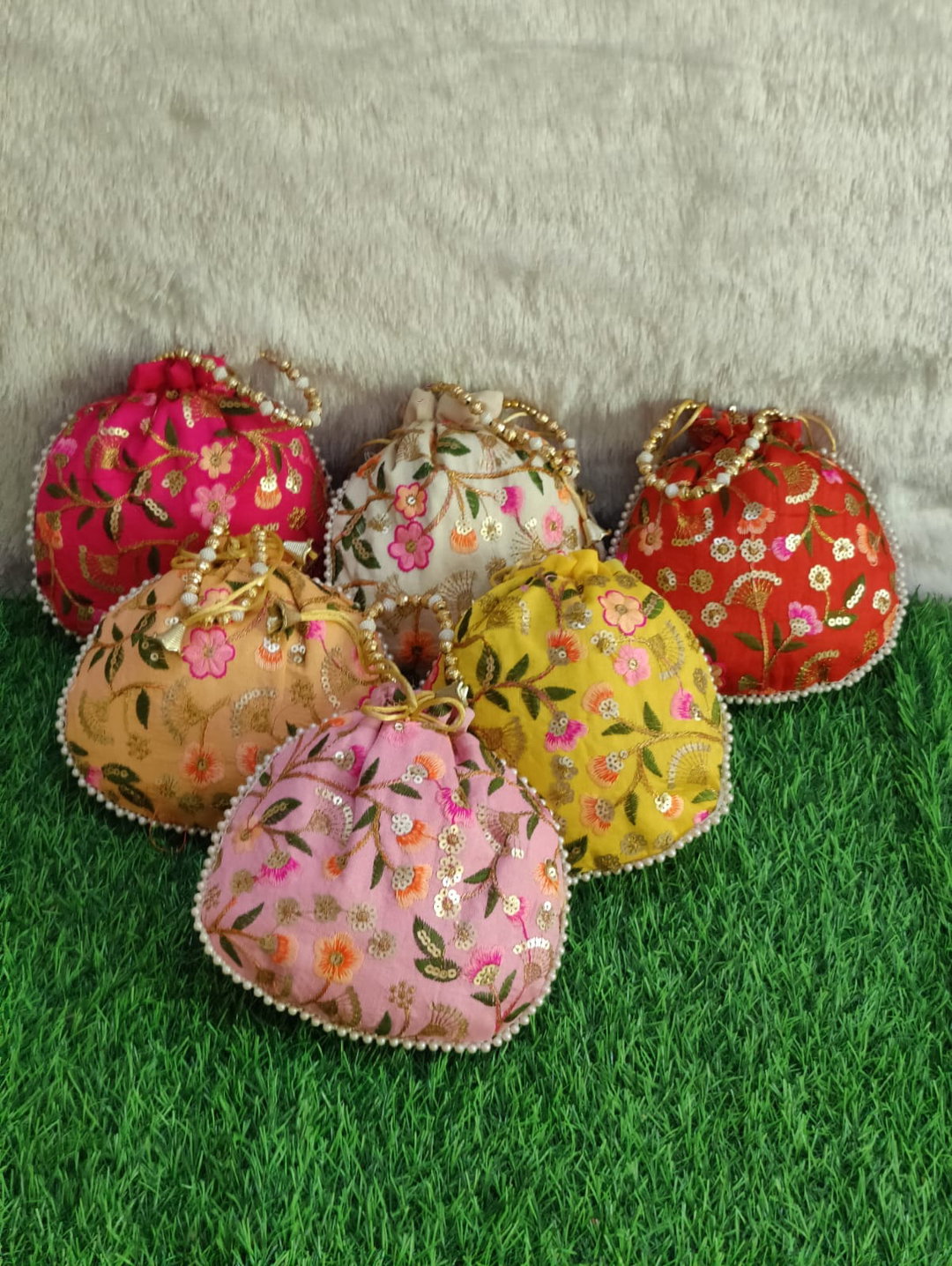 Sharu Space One Side Print Potli Bag