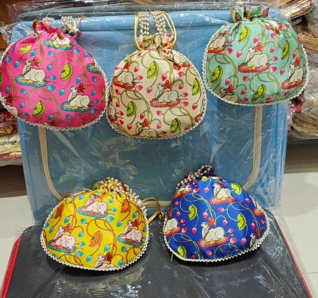 Sharu Space Two Side Design Pichwai Potli Bag