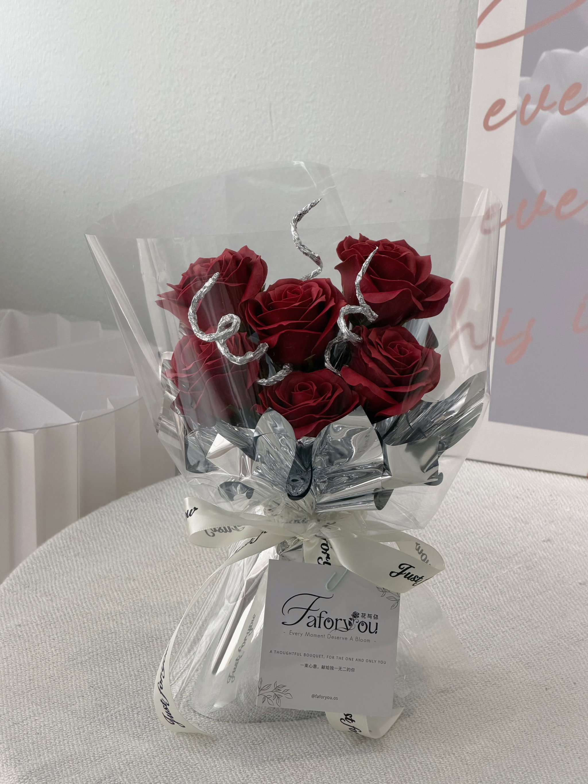 6 Stalk Soap Rose Galaxy Bouquet_0