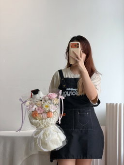 ( GC004 ) Graduation Cloud Doll Soap Flower Bouquet 