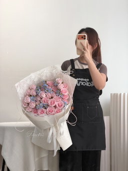 Lace Rose Soap Flower Bouquet